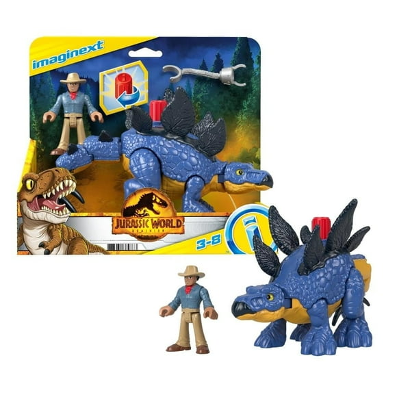 Figura de acción MATTEL Jurassic World Stegosaurus & Dr. Grant