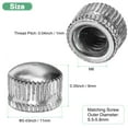 thumbnail image 3 of 25-Pack Threaded Cap Nuts, M6x11mm Screw Caps for Light Fixture, Female Knurled Knob Nut for Ceiling Light Cover Replacement [Chrome Tone], 3 of 7