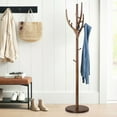 thumbnail image 5 of WOOW DEPOT Large Wood Coat Rack Heavy Duty Freestanding Clothes Hanger Stand w/ Stable Base & 12 Tree Branch Hooks for Corner Entryway Hallway Bedroom, 5 of 10