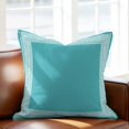 thumbnail image 3 of Teal Geometric Pillow Covers 16x16 Inch, White Greek Key Design Abstract Modern Art Linen Pillowcase with Invisible Zipper, Decorative Throw Pillow Covers Cushion Case for Couch Sofa Bed Living Room, 3 of 9