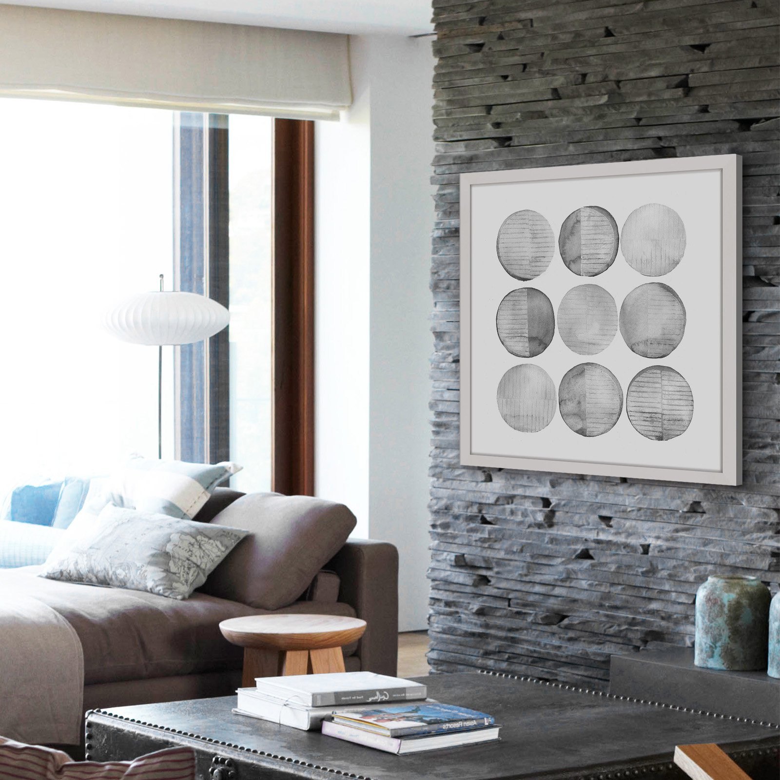 Marmont Hill Soft Circles I Framed Print