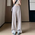 thumbnail image 4 of Pantalones cargo casuales de estilo japonés de cintura alta y pierna recta para mujer, versión delgada de verano 2024, pantalones de montaña pequeños, 4 of 5