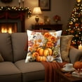 thumbnail image 4 of Fundas de almohada para Acción de Gracias 17,7x17,7 pulgadas - Fundas decorativas de calabaza otoñal, tela de algodón suave con cremallera oculta para sofá y decoración del hogar, 4 of 6