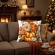 thumbnail image 4 of Fundas de almohada de Acción de Gracias de 17,7 x 17,7 pulgadas, con diseño de calabaza otoñal y tela suave con cremallera oculta para decoración del hogar., 4 of 6