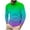 Green, variant on ZCFZJW Mens Long Sleeve Polo Shirts Casual 1/4 Zipper Tie Dye Gradient Printed Athletic Golf Tennis T-Shirt Tops Lapel Collar V Neck Graphic Tees Shirt Hot Pink XL