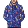 thumbnail image 2 of Bingfone Ice Hockey Players With Puck Men's Drawstring Hoodie Long Sleeve Pocket Sweatshirts-3X-Large, 2 of 6