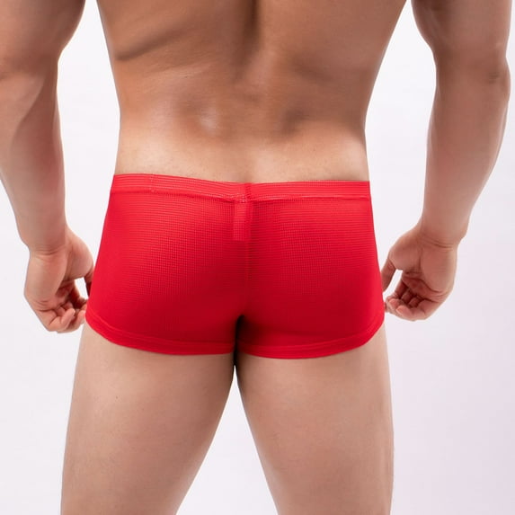 Vedolay Brief Briefs Soft Color Knickers Splice Underpants Men's Shorts Underwear Men's Crazy Boxers for Men,RD2 L