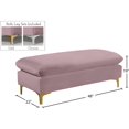 thumbnail image 5 of Meridian Furniture Naomi Pink Velvet Ottoman, 5 of 5