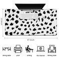 thumbnail image 5 of Long Mouse Pads for Desk,White and Black Of Leopard Print Desk Mats on Top Of Desks, Desk Mouse Pad Extra Large with 3mm Non-Slip Base and Stitched Edge for Gaming,Office,Work,Home 47.3"x23.6", 5 of 6