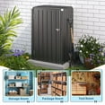 thumbnail image 3 of AECOJOY Outdoor Storage Cabinet with Floor & Metal Small Cabinet Waterproof  & Package Delivery Boxes for Patio in Dark Grey, 3 of 7