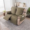 thumbnail image 4 of Y YUNHSOM Waterproof Stretch Recliner Chair Covers, Stable Washable Slipcovers Chair Protectors for Home, Kitchen, Office (Khaki,2Seat), 4 of 7