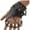 left hand black-2, variant on Fashion Men Women Hip-hop Non-mainstream Half-finger Gloves Chain Ring Genuine Leather Punk Rivet Gloves Rings