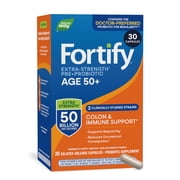 Nature’s Way Fortify Extra Strength† Pre+Probiotic Age 50+ Capsules, 50 Billion Cultures, 30 Count