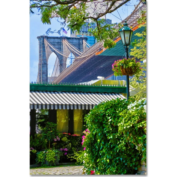 Trademark Fine Art "Brooklyn Bridge 2" Canvas Art by CATeyes
