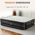 thumbnail image 4 of 16" Queen Size Air Mattress with Built-in Pump, Double Height Adjustable Airbed, Non-Slip Bottom, Supports 660lbs Max, 4 of 7