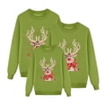 thumbnail image 4 of Christmas Parent Child Printed Long Sleeved Round Neck Fleece Sweatshirt (Mom's Style) (7), 4 of 5