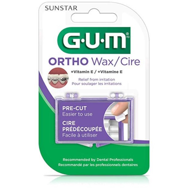 2 Pack GUM Ortho Wax Mint [724], 1 ea