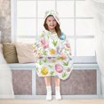 thumbnail image 7 of FORMRS Wearable Blanket Hoodie with Sleeves for Kids Cozy Flannel Sweatshirt, Colorful Easter Eggs, 7 of 7