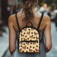 thumbnail image 4 of Eheartsgir Horse and Sunflower Pattern Small Backpack, Practical Polyester Casual Daypack for Work Travel, Front Pocket Womens Mini Backpack, 4 of 8
