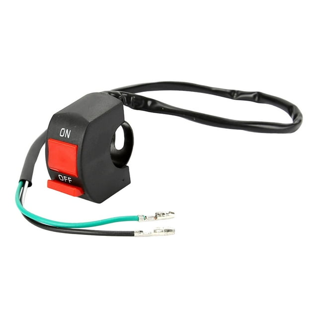 Interruptor de luz de motocicleta de alta visibilidad Botón intermitente de emergencia impermeable para Conexión de 2 cables
