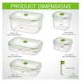 thumbnail image 5 of 11 piece Vacuum Seal Food Storage Containers with Vacuum Pump, Airtight and Leak Proof, Vacuum Sealed Food Storage Containers, Meal Prep Containers, Keep Food Fresh up to 5 X Longer, 5 of 9