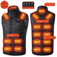 thumbnail image 2 of Chaleco calefactor de cuello alto para hombre, chaleco de algodón, chaleco calefactor eléctrico, fuente de alimentación USB, temperatura constante inteligente, 2 of 4