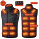 thumbnail image 2 of Chaleco calefactor de cuello alto para hombre, chaleco de algodón, chaleco calefactor eléctrico, fuente de alimentación USB, temperatura constante inteligente, 2 of 4