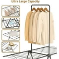 thumbnail image 4 of Clothes Drying Rack Foldable, 68.9Inch High Hanger Laundry Drying Rack with 4 Height-Adjustable Wings, Lightweight and Space Saving Clothes Airer for Apartments, Dorms, Camping, 4 of 16