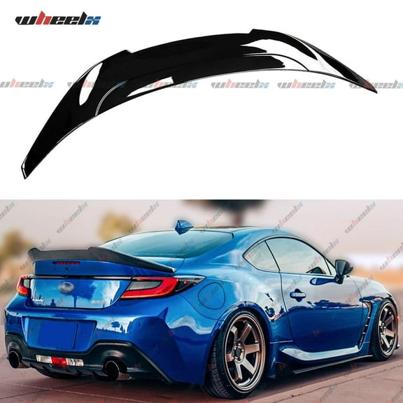Rear Trunk Spoiler Fits 2022-2025 Subaru BRZ & Toyota GR86, V Style Gloss Black ABS Plastic High Kick Duckbill Deck Lid Spoiler Rear Trunk Tail Lip Wing