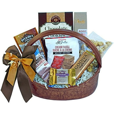 Food Gift Packaging - Caramel Cravings Chocolate and Salted Caramels Gourmet Food Gift Basket (Ice Packaging)