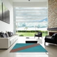 thumbnail image 6 of Ahgly Company Indoor Rectangle Patterned Dark Turquoise Green Area Rugs, 6' x 9', 6 of 6