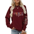 thumbnail image 2 of Ediodpoh Women's Sweatshirt Casual Round Neck with Letter Print Fashionable Hoodless Pullover for Autumn and Winter Womens Sweatshirts XXL, 2 of 4