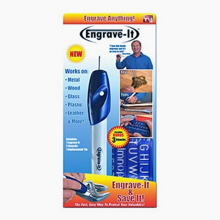 Engrave-It - Engraving Tool for Wood Metal Plastic Leather Glass Work on Multi-Surface - 1 Pack