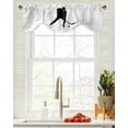 thumbnail image 3 of Abstract Hockey Player Window Valance Curtain Kitchen Cafe Short Curtains Living Room Tie-Up Valance Curtain, 3 of 6