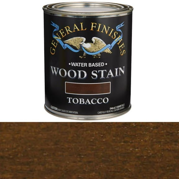 General Finishes Wood Stain, Water Based, Tobacco Stain, Quart