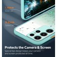 thumbnail image 5 of Compatible with Samsung Galaxy S23 Ultra Case Clear Cute Giltter Samsung S23 Ultra Phone Case for Women Girls Transparent TPU Bumper Cases with Lanyard Strap (Green), 5 of 14