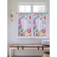 thumbnail image 2 of Easter Bathroom Window Curtain, Watercolor Eggs Flowers Berry Plants Purple Plaid Light Filtering Coffee Kitchen Curtains, Bedroom Living Room Curtains 2 Panel 84"x54", 2 of 6