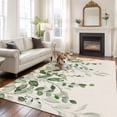 thumbnail image 2 of 8'x10' Area Rugs, Sage Green Eucalyptus Indoor Outdoor Area Rug for Living Room Bedroom, Farmhouse Weeping Leaves Linen Washable Bathroom Rugs Kitchen Floor Carpet Mats Home Decor Aesthetic, 2 of 8