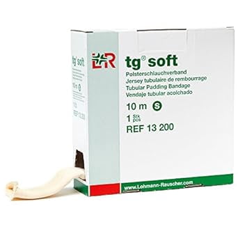 Lohmann & Rauscher Tg Soft Stretchy, Terry Cloth for Sensitive Skin Adhesive Bandage, Beige, L
