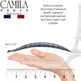 thumbnail image 2 of Camila Paris CP3100 French Large Banana Clip Hair Comb, Gray Flexible Banana Clips Hair for Thick Hair Ponytail Holder Interlocking Banana Hair Clips Styling Hair Banana Clips for Women Made in France, 2 of 4
