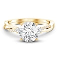 thumbnail image 4 of Rosec Jewels Certified Lab Grown Diamond Engagement Ring 3 Carat - EF-VS Quality - Round Diamond Ring with Crossover Shank, 14K Yellow Gold, US 3.00, 4 of 8