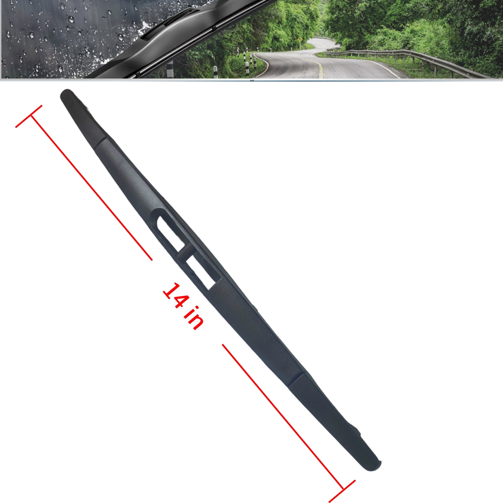 SOCOOL 3Pcs Front & Rear Windshield Wiper Blades Fit For Subaru Forester 2009-2013 (Pack of 3)，24"+18"+14B, Y29M922B