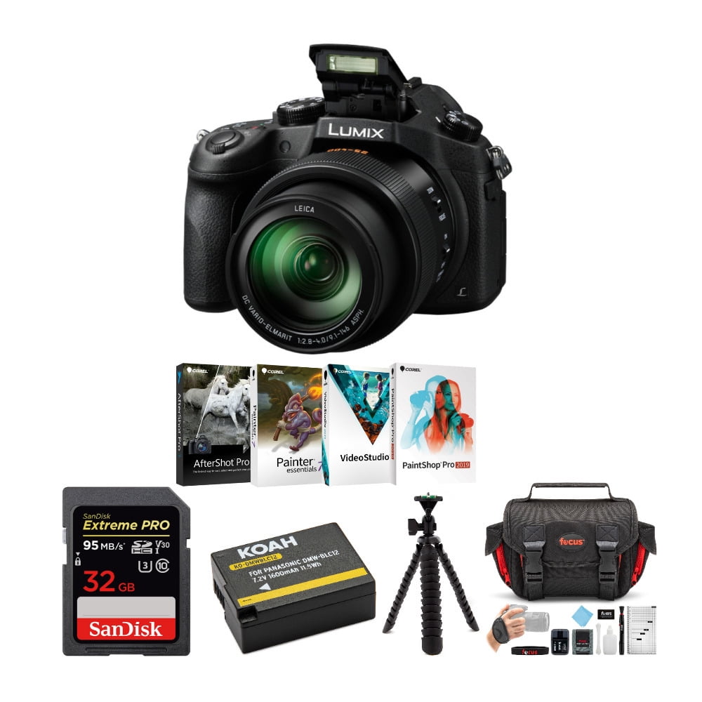 Panasonic LUMIX DMCFZ1000 16X Long Zoom Digital Camera with 32GB SD