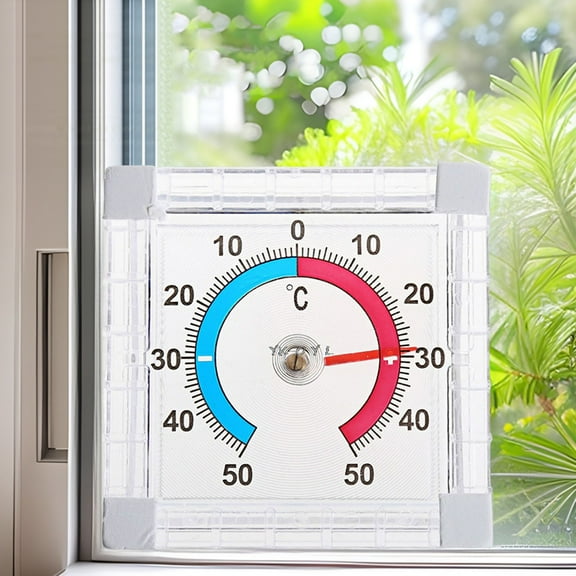 Hariumiu Window Thermometer Waterproof Adhesive Indoor Outdoor Temperature Gauge High Accuracy Square Plastic Digital Thermometer