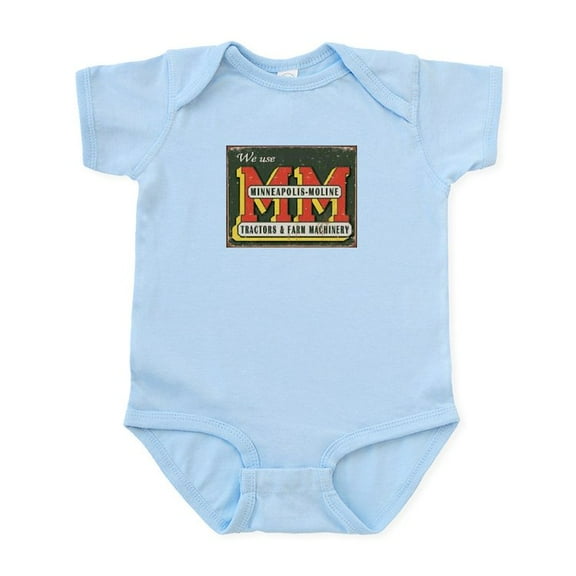 CafePress - 34 1505_Minneapolis_Moline_Tractors_Logo_Tin_Sign - Baby Light Bodysuit, Size Newborn - 24 Months