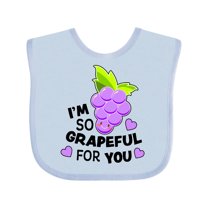 Inktastic Im So Grapeful for You with Cute Grapes Boys or Girls Baby Bib