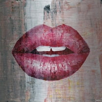 Parvez Taj "Fuller Lips" Painting Print on Brushed Aluminum