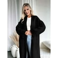 thumbnail image 4 of Women'S Long Cardigan Sweaters Chunky Open Front Oversized Slouchy Knit Fall Trendy Coatigan Jackets Black L, 4 of 7
