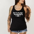 thumbnail image 4 of Put it on My Husband's Tab Tank Top for Women Funny Phrase Graphic Shirt for Wives Black Tank Top Small, 4 of 4
