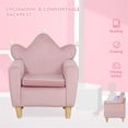 thumbnail image 3 of Children Upholstered Chair Kids Sofa Cuddly Toddler Chair for Boys and Girls Oversized Armrests and High Backrest,Pink, 3 of 7